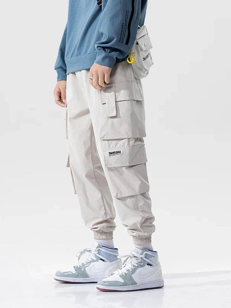 Alwanova Oversized Black Cargo Joggers