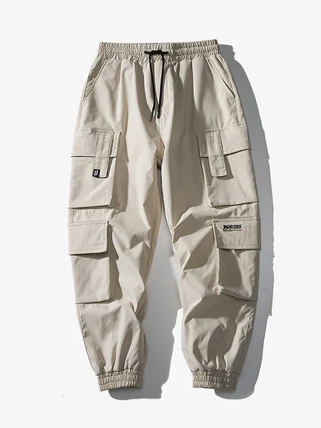 Alwanova Oversized Black Cargo Joggers