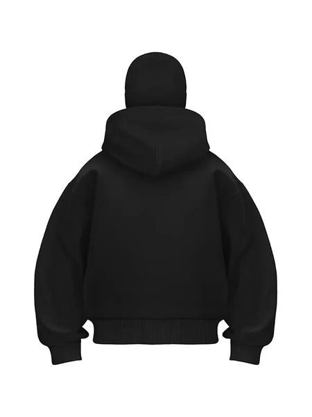 Alwanova Y2K Double-Hat Zip Hoodie