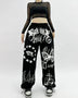 Butterfly Letter Print Pants - WICHUW LTD