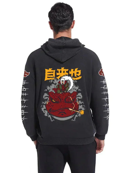 Gothic Manga Acid Wash Hoodie - WICHUW LTD