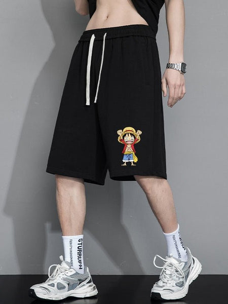 Loose - fit One Piece Anime Shorts - Wichuw