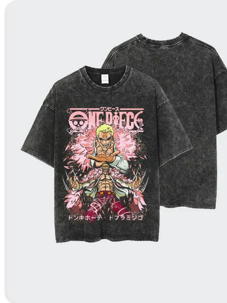 Retro Oversized ONE PIECE Anime T-Shirt - Wichuw