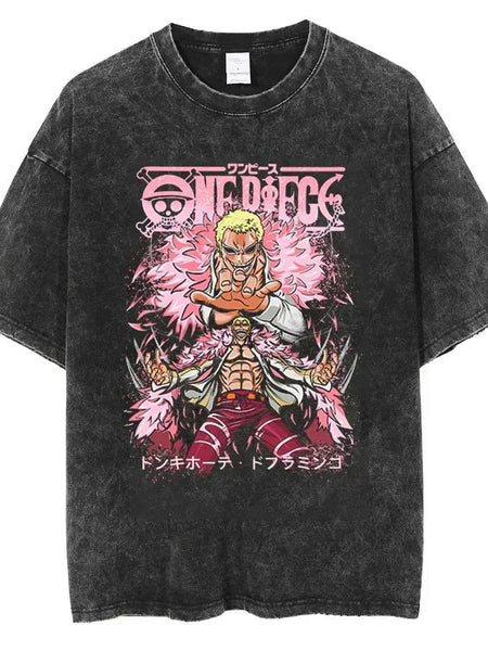 Retro Oversized ONE PIECE Anime T-Shirt - Wichuw
