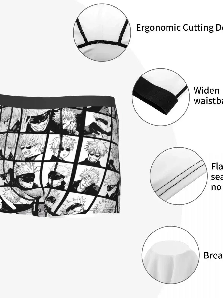 Sexy Boxer Gojo Satoru Collage Underwear - Wichuw